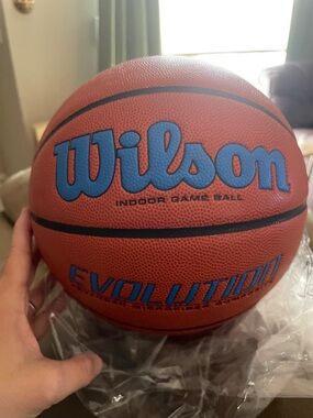 Wilson Indoor Game Basketball - Evolution Orange with Blue Logo brand new